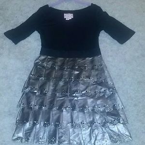 Faux leather dress
